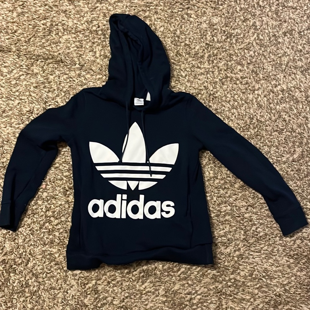 Navy blue adidas hoodie